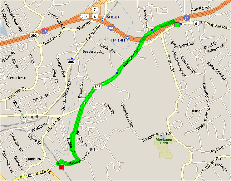 Map From I-84 West